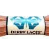 Orange and White Stripe (305 cm) Derby Laces Waxed Skate Lace