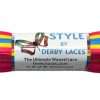 Pan Stripe – 45 inch (114 cm) Pride STYLE Waxed Shoe and Skate Lace by Derby Laces