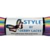 Pastel Rainbow – 96 inch (244 cm) STYLE Waxed Shoe and Skate Lace by Derby Laces