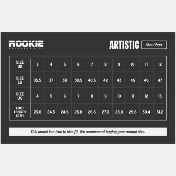 RKE-SKA-2887 size4 Rookie Artistic Roller Skates
