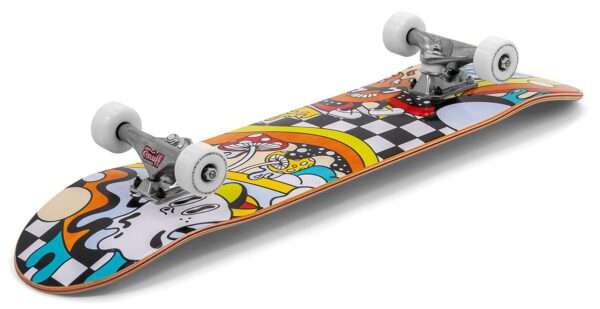 ENU4100 ENU4150 Enuff Meltworld Complete Skateboard Confused Angle Graphic Enuff Meltworld Confused 7.75 x 31.5